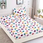 Husa Pat Dublu cu elastic cu 2 fete de perna, tesaturaTip Finet JOJHP73