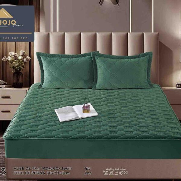 Husă Pat tip Topper cu elastic + 2 fețe de pernă 140x200 cm JOJTC14001