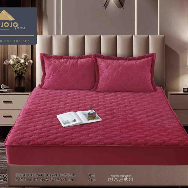 Husă Pat tip Topper cu elastic + 2 fețe de pernă 140x200 cm JOJTC14009