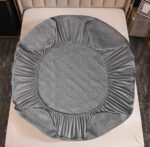 Husă Pat tip Topper cu elastic + 2 fețe de pernă 160x200 cm JOJTC16011 - imagine 2