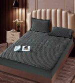 Husă Pat tip Topper cu elastic + 2 fețe de pernă 180x200 cm JOJTC18004 - imagine 4