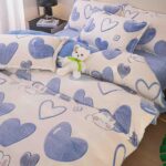 Set lenjerie cocolino pufoasa, cu elastic, pat 2 persoane, 4 piese - imagine 3