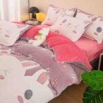 Set lenjerie cocolino pufoasa, cu elastic, pat 2 persoane, 4 piese - imagine 2