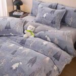 Set lenjerie cocolino pufoasa, cu elastic, pat 2 persoane, 4 piese - imagine 3