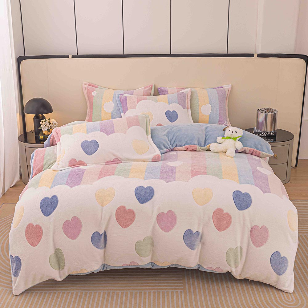 JOLCD17-01.jpg Set lenjerie cocolino pufoasa, cu elastic, pat 2 persoane, 4 piese - imagine 1