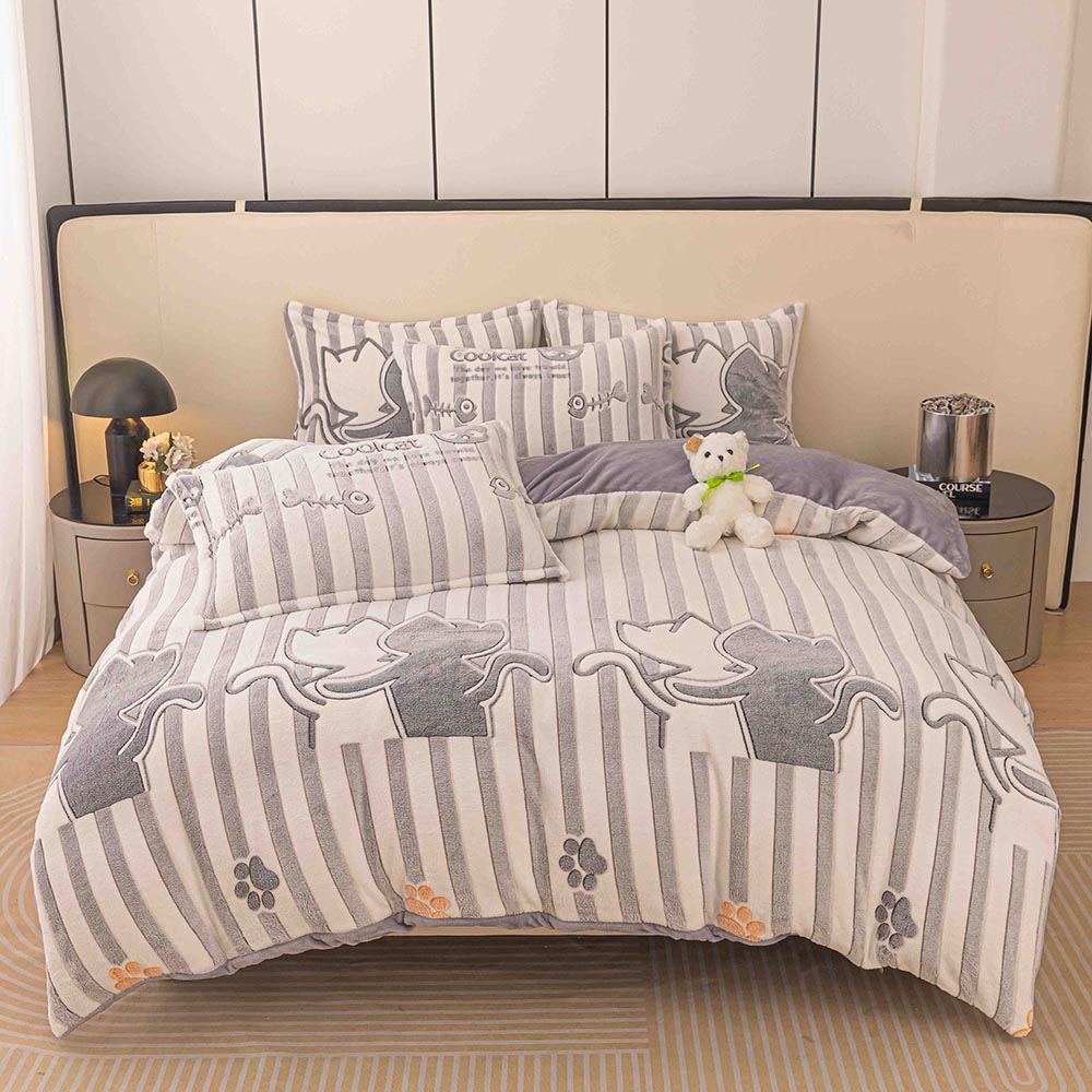JOLCD18-01.jpg Set lenjerie cocolino pufoasa, cu elastic, pat 2 persoane, 4 piese - imagine 1
