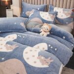 Set lenjerie cocolino pufoasa, cu elastic, pat 2 persoane, 4 piese - imagine 2