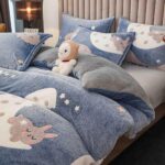 Set lenjerie cocolino pufoasa, cu elastic, pat 2 persoane, 4 piese - imagine 3
