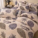 Set lenjerie cocolino pufoasa, cu elastic, pat 2 persoane, 4 piese - imagine 3