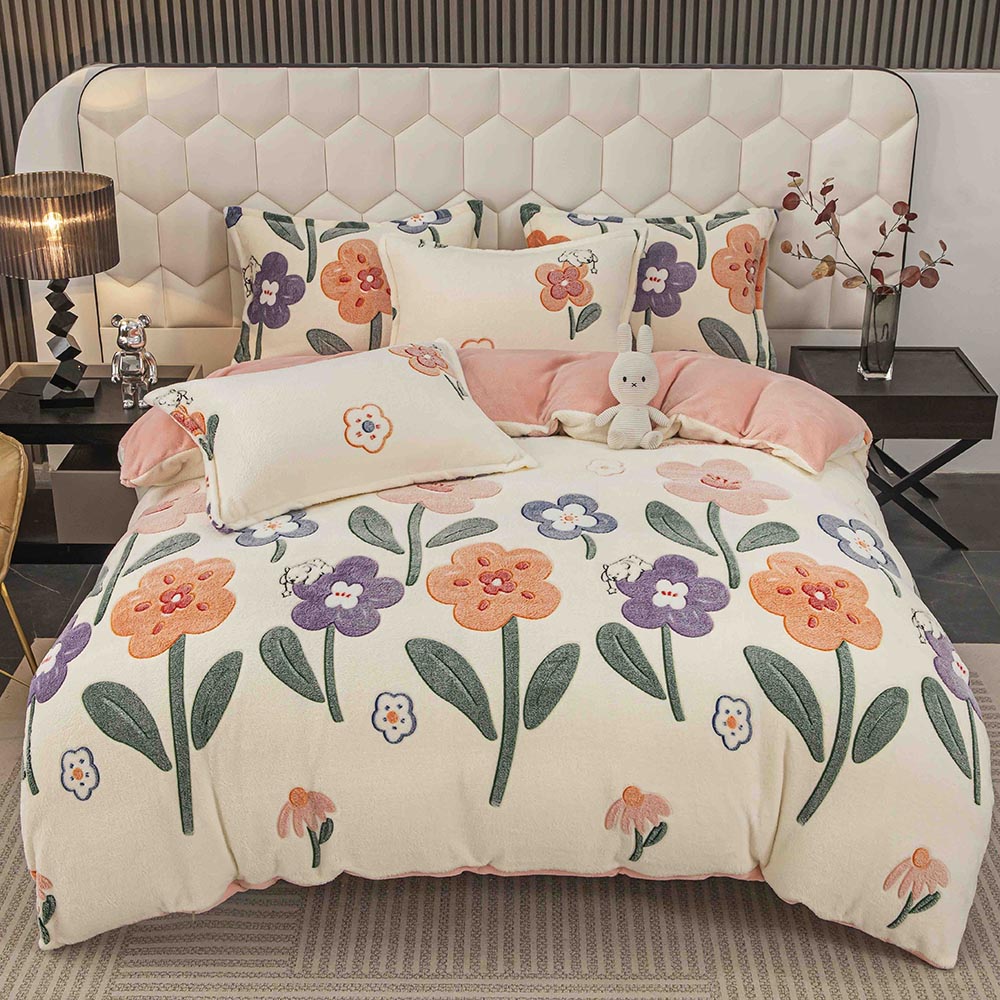 JOLCD25-01.jpg Set lenjerie cocolino pufoasa, cu elastic, pat 2 persoane, 4 piese - imagine 1