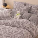 Set lenjerie cocolino pufoasa, cu elastic, pat 2 persoane, 4 piese - imagine 3