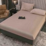 Set lenjerie cocolino pufoasa, model dungi groase, cu elastic, pat 2 persoane, 4 piese - imagine 3
