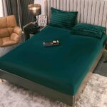 Set lenjerie cocolino pufoasa, model dungi groase, cu elastic, pat 2 persoane, 4 piese - imagine 2
