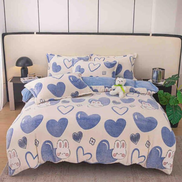 Lenjerie pufoasa cocolino, 4 piese, pat 1 persoana