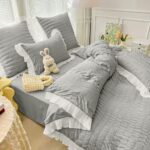 Lenjerie Creponata , Pat Dublu , 6 Piese JOLFCRP04 - imagine 2