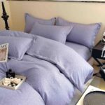 Lenjerie de Pat Dublu, Cearceaf cu Elastic Țesătură tip Finet, 6 piese JOLFDE58