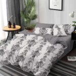 Lenjerie de pat  pentru pat dublu  - finet , 6 piese LF7-AB-744
