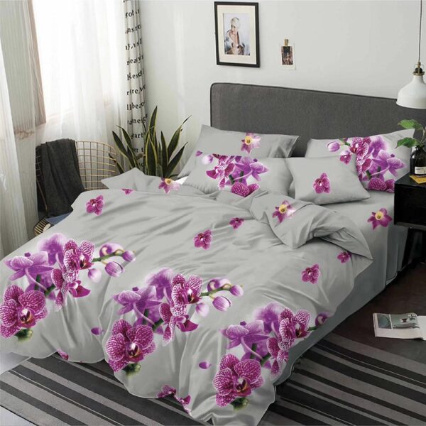 Lenjerie de pat  pentru pat dublu  - finet , 6 piese LF7-AB-751
