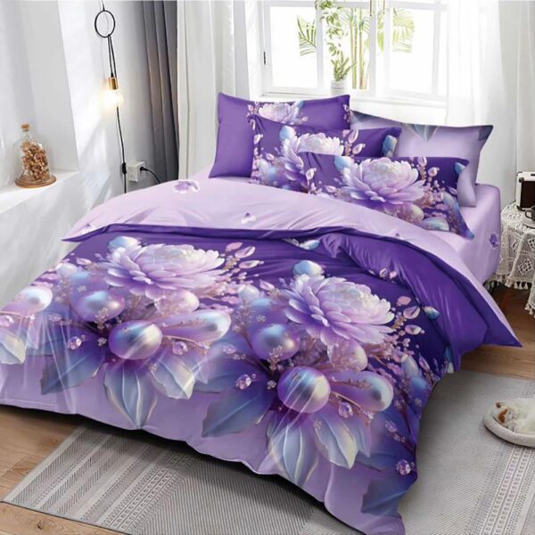 Lenjerie de pat  pentru pat dublu  - finet , 6 piese LF7-AB-762