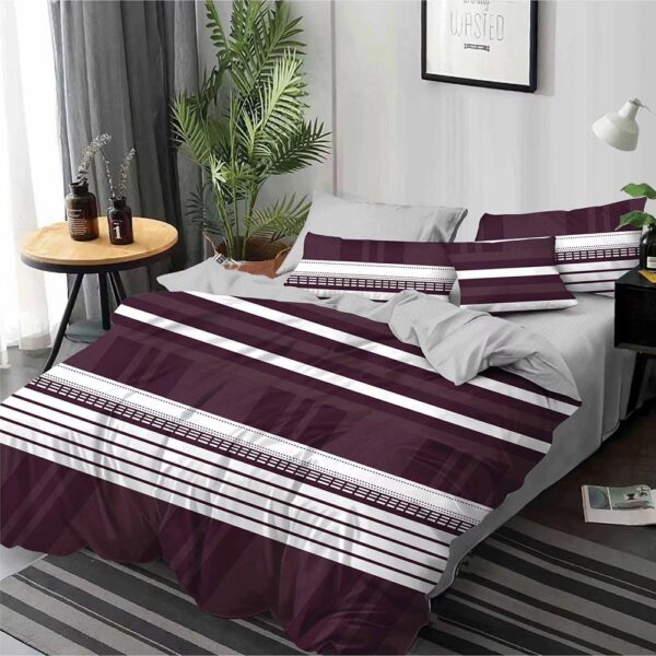 Lenjerie de pat  pentru pat dublu  - finet , 6 piese LF7-AB-742