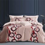 Lenjerie de pat  pentru pat dublu  - finet , 6 piese LF7-AB-1018