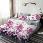 Lenjerie de pat  pentru pat dublu  - finet , 6 piese LF7-AB-754