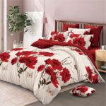 Lenjerie de pat  pentru pat dublu  - finet , 6 piese LF7-AB-1015