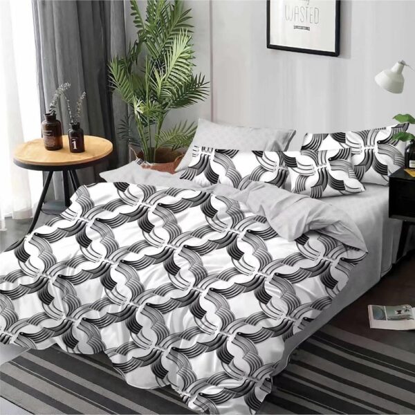 Lenjerie de pat  pentru pat dublu  - finet , 6 piese LF7-AB-765