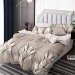 Lenjerie de pat  pentru pat dublu  -Țesătură tip finet , 6 piese LF7-AB-798