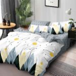 Lenjerie de pat  pentru pat dublu  - tesatura tip finet , 6 piese LF7-20232