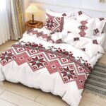 Lenjerie de pat  pentru pat dublu  - tesatura tip finet , 6 piese LF7-20240