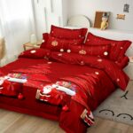 Lenjerie de pat  pentru pat dublu  Craciun  - finet , 6 piese LF7XMAS-20024