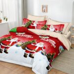 Lenjerie de pat  pentru pat dublu  Craciun  - finet , 6 piese LF7XMAS-5