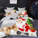 Lenjerie de pat  pentru pat dublu  Craciun  - finet , 6 piese LF7XMAS-20038