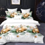Lenjerie de pat  pentru pat dublu  Craciun  - finet , 6 piese LF7XMAS-20039