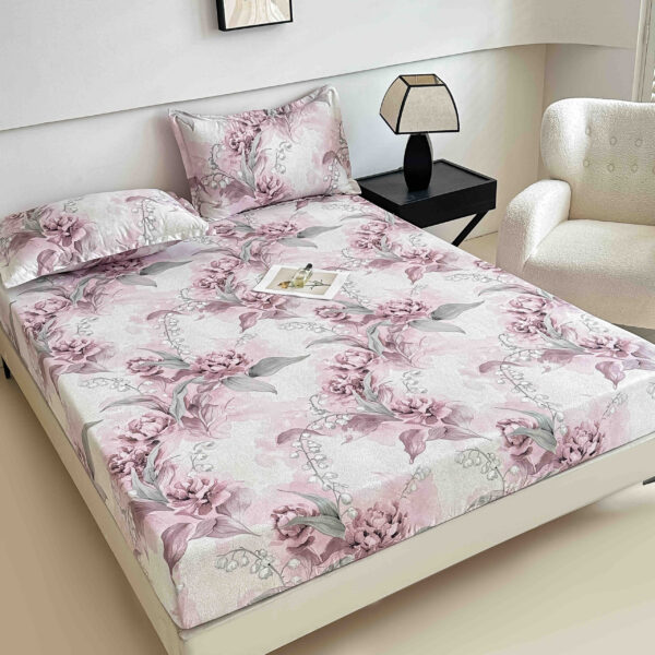 Husa Pat Dublu cu elastic cu 2 fete de perna, tesaturaTip Finet JOJHP100