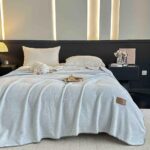 Pătură Jojo Home din Cașmir Artificial 200x230 cm, Bleu Deschis - imagine 2