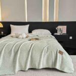 Pătură Jojo Home din Cașmir Artificial 200x230 cm, Verde Mentă - imagine 2