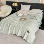 Pătură Jojo Home din Cașmir Artificial 200x230 cm, Verde Mentă