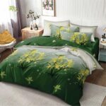 Lenjerie de pat  pentru pat dublu  - material textil tip finet , 6 piese LF7-20222