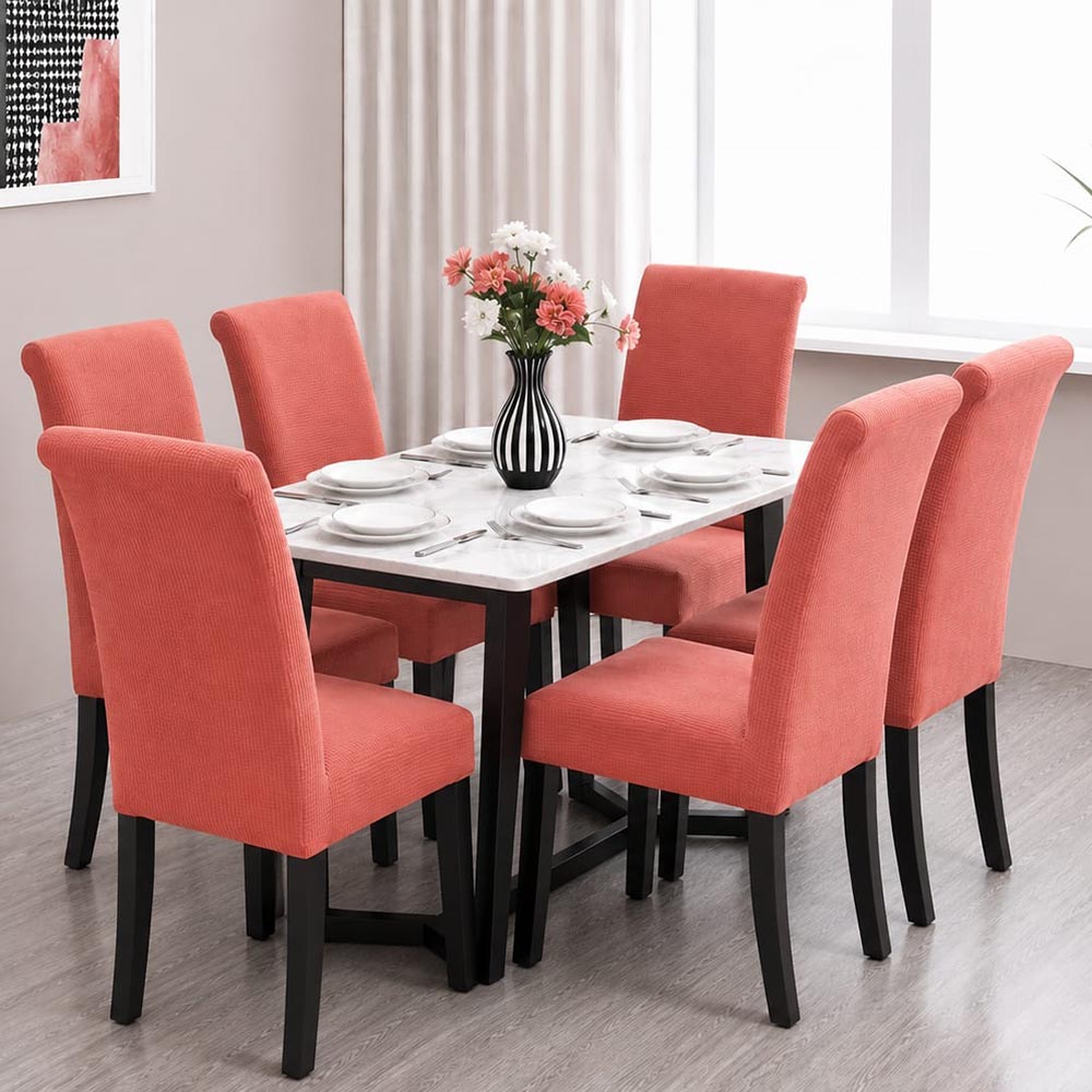 somon-HSG0022.jpg Set Huse Scaune, 6 Piese, cu Elastic , Somon - imagine 1